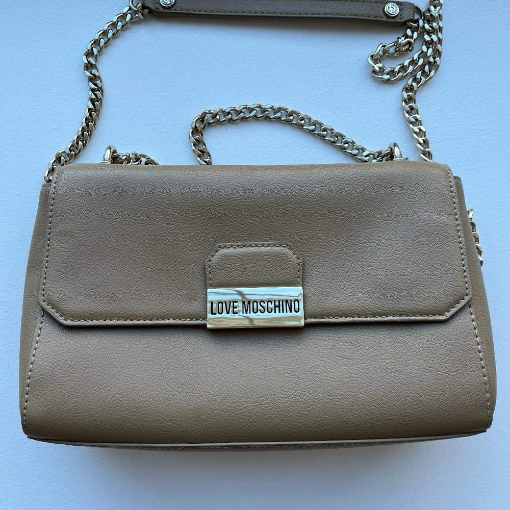 Love Moschino Beige Chain Crossbody